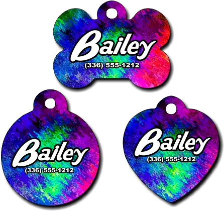  Personalized Multi Colored Background Pet Tag For Dogs And Cats Free Shipping Pt204 Decorative Png Rainbow Background Png