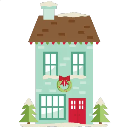  Svg Scrapbook Cut File Cute Clipart Cartoon Christmas House Png Home Silhouette Png