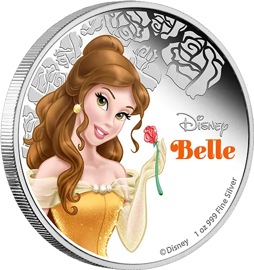  Fine Silver Coin Disney Princess Belle Beauty And The Beast Coin Png Belle Png