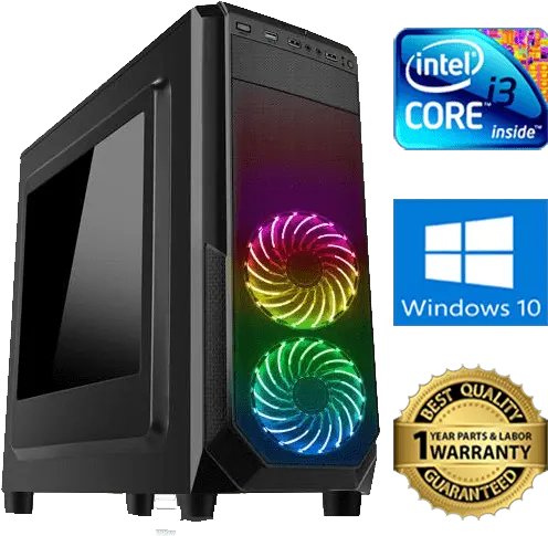  Download Intel I3 Gaming Pc Cit Prism Black Rgb Png Image Intel Core I3 Gaming Pc Png