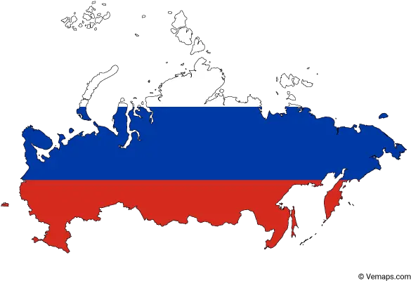  Flag Map Of Russia In 2020 Vector Outline Map Of Russia Vector Png Russia Png