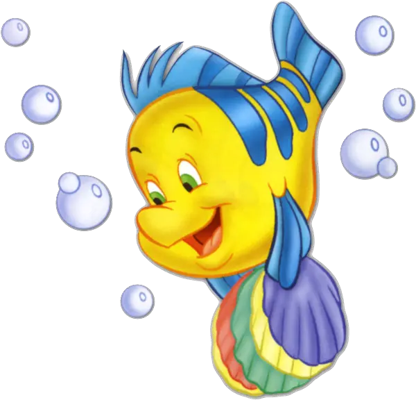  Fish Clipart Little Mermaid Transparent Little Mermaid Character Png Flounder Png