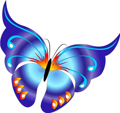  Cartoon Blue Butterfly Clipart Clip Art Cartoon Transparent Butterfly Png Blue Butterfly Transparent Background