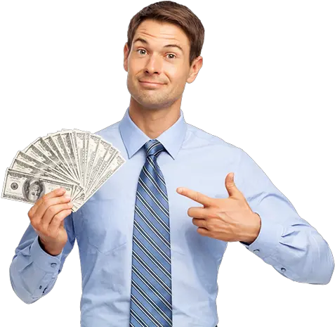  Download Happy Man Holding In His Hand Bundles Of Money Cash Money Png Happy Man Png