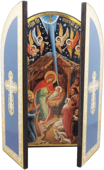  Nativity Scene Triptych U2013 Stmykola Painting Png Nativity Scene Png