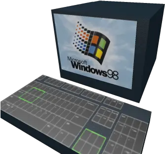  Terminal Computer Running Microsoft Windows 98 Roblox Personal Computer Png Windows 98 Logo Png