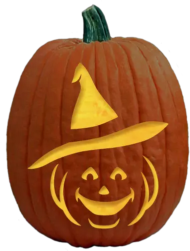  Witchikins Pumpkin Carving Pattern Png Emoji Transparent