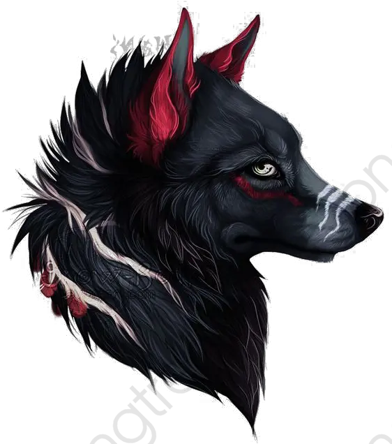  Download Free Png Black Wolf Avatar Black And Red Wolf Black Wolf Png