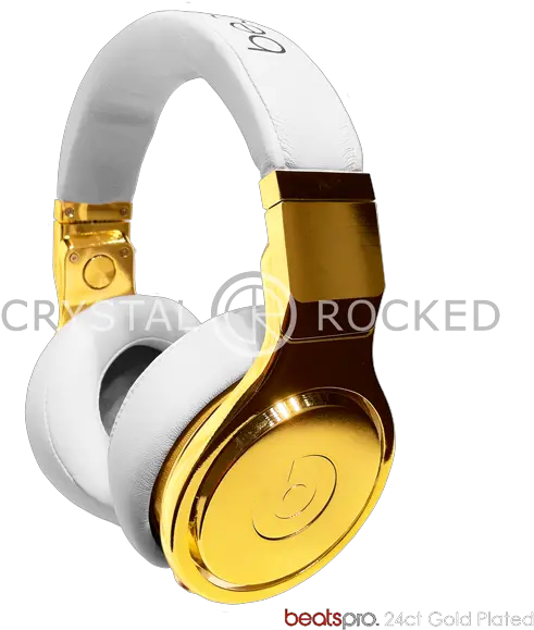  Customised By Crystal Rocked With 24ct Gold Beats By Dre Gold Png Dr Dre Png