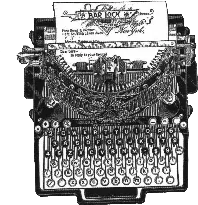  Black Typewriter Background Png Image Black And White Typewriter Typewriter Png