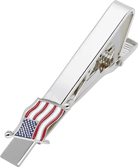  Pronto Uomo American Flag Silver Tie Bar Solid Png Tiny American Flag Icon