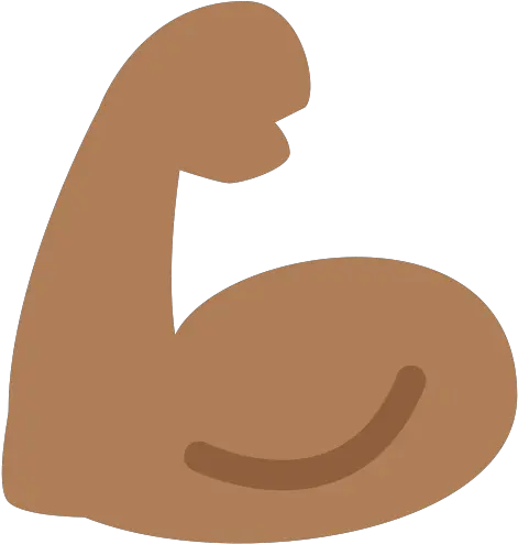  Flexed Biceps Emoji With Medium Dark Skin Tone Meaning Muscle Clipart Png Whatsapp Emoji Icon Vector