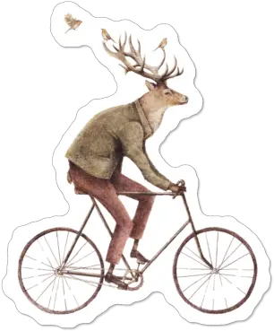  Featured Stickers Animals T Shirts Tanks Riding Bike Deer Png Deer Icon Tumblr