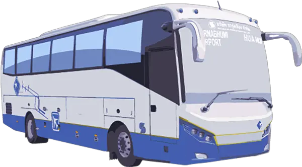  Bus Png Background Image Autobus Blanco Con Azul Bus Transparent Background