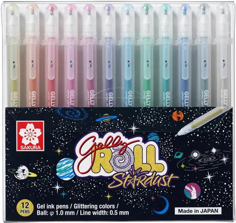  Gelly Roll Stardustsakura Color Products Corp Set 12 Gelly Roll Stardust Png Pen Transparent