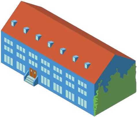  3d Isometric School Building Isometric 3d Building Png Building Png