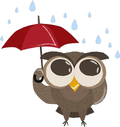  Download Hd Message Clipart Cute Owl Owl With Umbrella Owl Umbrella Clipart Png Cute Owl Png