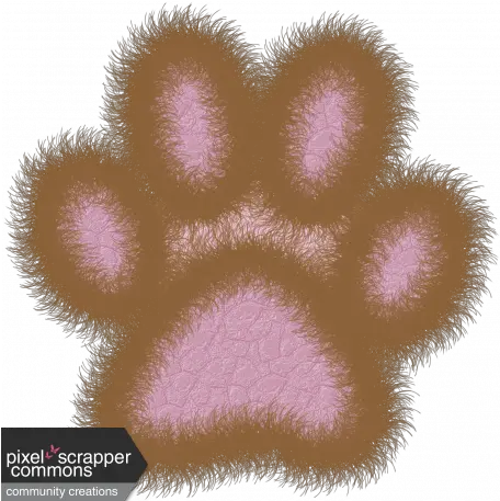  Furry Paw Print Graphic By Julie Stiltner Pixel Scrapper Transparent Png Dog Paw Furry Furry Png