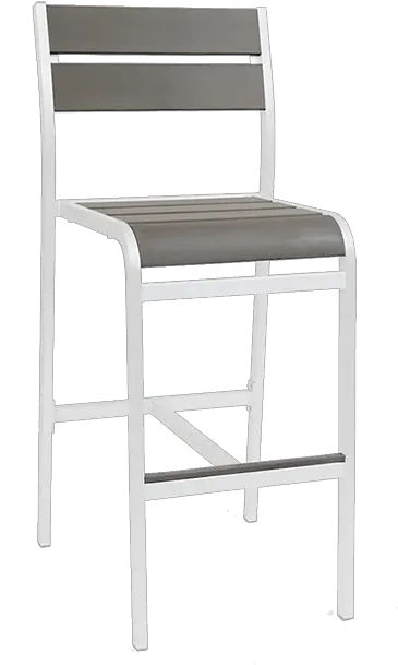  White Powder Coated Aluminum Barstool Solid Png White Powder Png