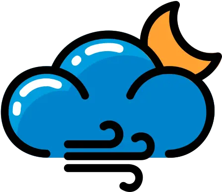  Cloud Icon Weather Wind Moon Climate Language Png Wind Weather Icon