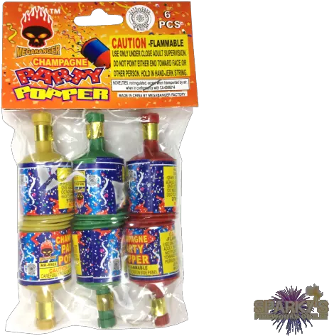  Champagne Party Poppers 6 Pack Party Popper Png Party Popper Png