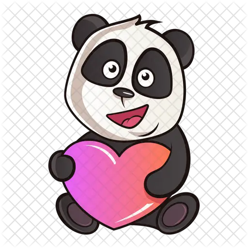  Cute Panda With Heart Icon Cute Panda Png Cute Panda Png