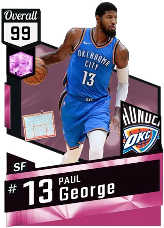  Paul George Nba 2k17 Custom Card 2kmtcentral Dwight Howard 2k Card Png Paul George Png