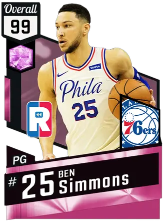  Ben Simmons Nba 2k17 Custom Card 2kmtcentral 99 Pink Diamond Michael Jordan Png Ben Simmons Png