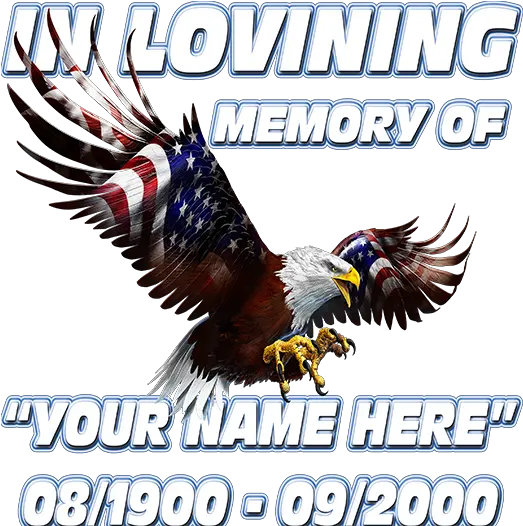  In Loving Memory Patriot Eagle Decal Golden Eagle Png In Loving Memory Png