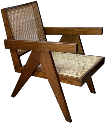  Pierre Jeanneret Chandigarh Office Cane Chair Folding Chair Png King Chair Png