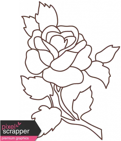  Pretty Things Flower Outline Graphic By Marisa Lerin Pixel Pretty Things To Outline Png Flower Outline Png