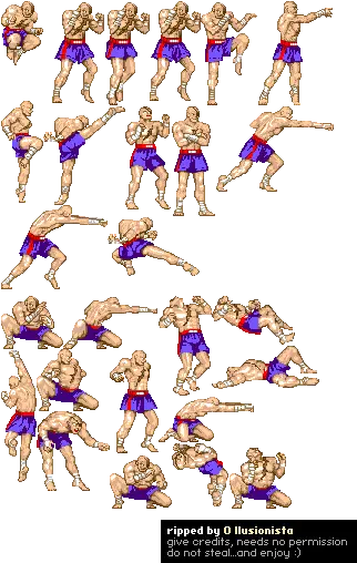  I Street Fighter 2 Sagat Sprites Png M Bison Png