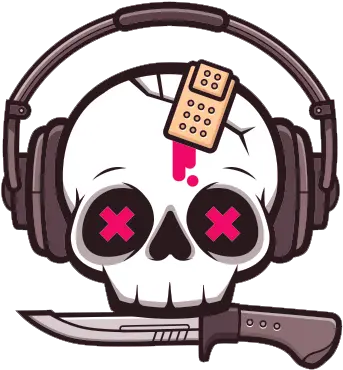  Download T Shirt Sticker Redbubble Skull Skeleton Png File Skull With Headphones Png Cartoon Headphones Png