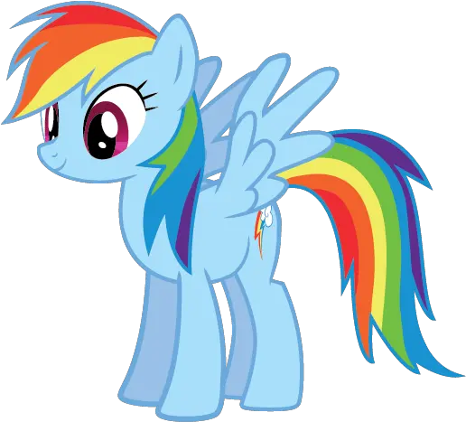  Rainbow Dash Vector Standing Png Image Transparent