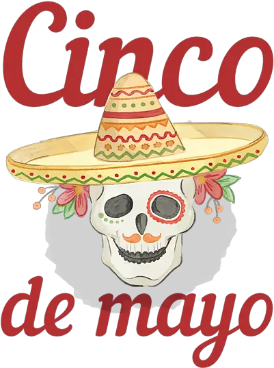  Cinco De Mayo Festivities Skeleton In Sombrero Mexican Independence Greeting Card Clip Art Png Sombrero Transparent