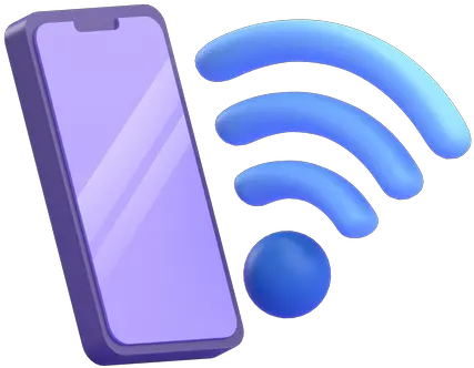  Premium Mobile Wifi 3d Illustration Download In Png Obj Or Smart Phone 3d Icon Phone Icon Illustrator