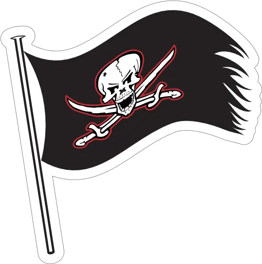  Buccaneers Flag Mascot Sticker Cartoon Png Buccaneers Logo Png