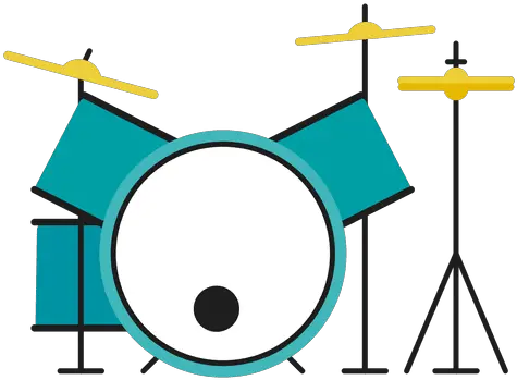  Drum Kit Illustration Bateria Ilustracion Png Drum Set Transparent Background