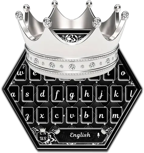  Diamond Silver Crown Keyboard Theme Silver Png Silver Crown Png