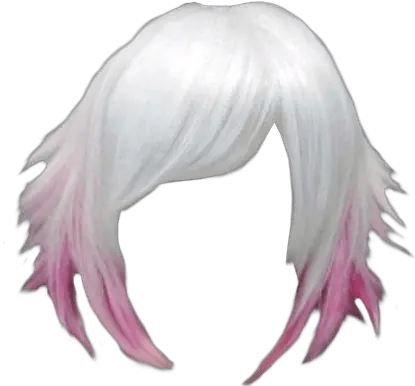  Bleached Blonde Pink Highlights Hair Anime Hairstyle Transparent Background Png Anime Hair Transparent