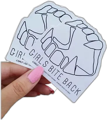  Sticker Girl Girlpower Girlsbiteback Jaws Mouth Teeth Drawing Png Back Of Hand Png