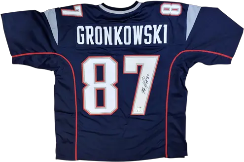  Rob Gronkowski Autographed New England Much Is A Rob Gronk Stitched Jersey Png Rob Gronkowski Png