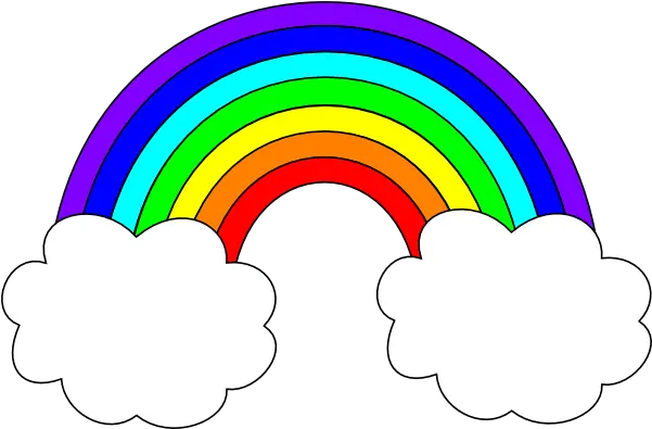  Library Of Rainbows Clip Png Rainbow With Clouds Clipart Rainbow Clipart Transparent Background