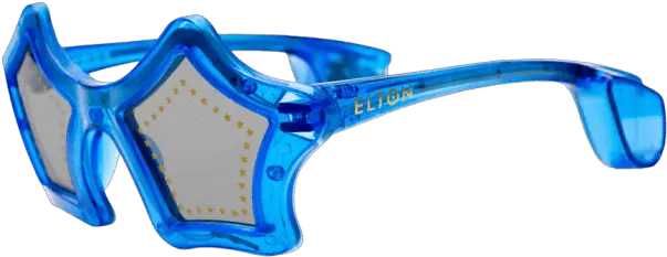  Blue Star Light Up Glasses U2013 Elton John Official Store Plastic Png Blue Star Png