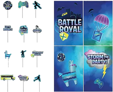  Fortnite Battle Royal Scene Setter Wall Decoration With Party City Fortnite Png Fortnite Battle Royale Transparent