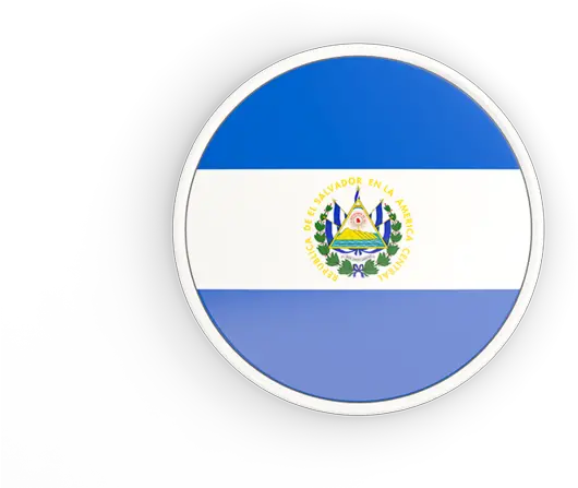  Round Icon With White Frame Salvador Flag Png El Salvador Flag Png