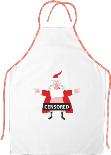  Apron With Contrasting Hem Printing Censored Apron Png Censored Transparent