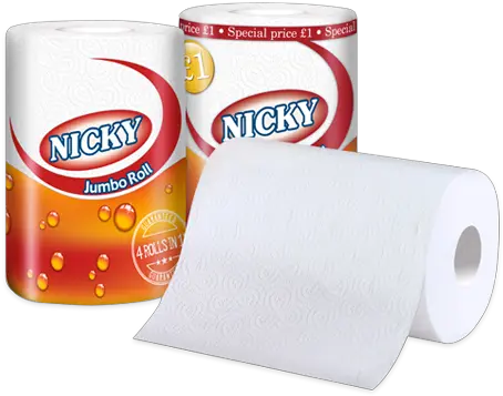  Nicky Jumbo Roll Kitchen Paper Towel 200 Sheets 152mm Nicky Png Toilet Paper Png