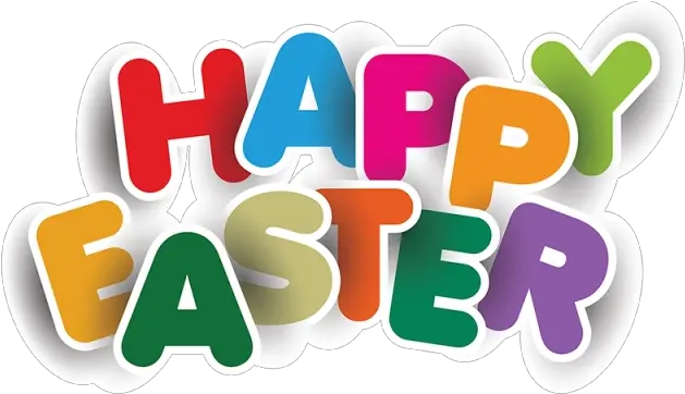  Png Colorful Happy Easter Typography Transparent Background Happy Easter Png Happy Easter Png