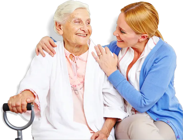  Download An Elderly And A Nurse Elderly Nurse Png Patient Png